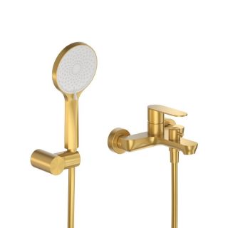 Смеситель для ванны и душа CEZARES STYLUS-VD-BORO брашированное золото